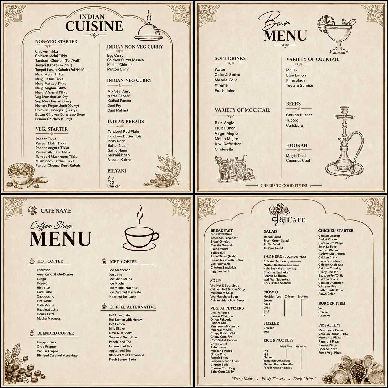 Brikshya Cafe Menu